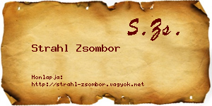 Strahl Zsombor névjegykártya